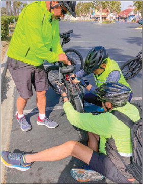 The Bicyclist Club crew repairs ….