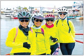 Group bikes 42 miles to Newport Beach and back Group bikes 42 miles to Newport Beach and back