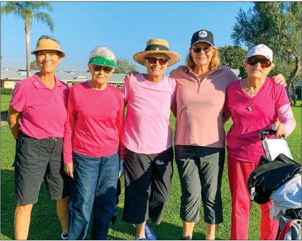Golfers dress pretty in pink for Breast Cancer Awareness Month