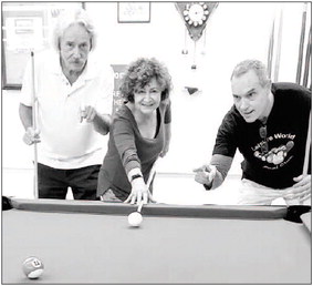 Ball Busters and Renegades are tied for first place in Pool League