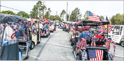 Roll through LW in the Fourth of July golf cart parade