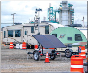 Surveillance trailer stationed at RV Lot