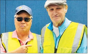 Reflective vests available for suggested donation