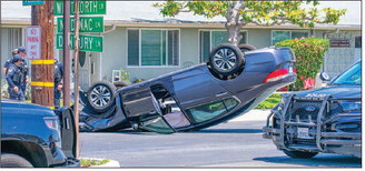 Three accidents reported between moving vehicles and parked cars