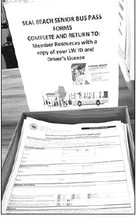 Applications for senior transportation shuttle available in Hospitality Center