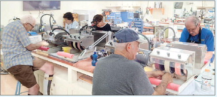 Club receives GAF grant for new machines used for stone polishing and shaping