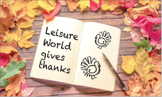 Leisure Wo r l d gives thanks