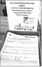 Applications for senior transportation shuttle available in Hospitality Center