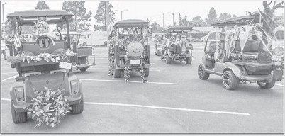 Club participates in spooky golf cart parade