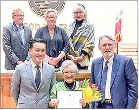 Anna Derby receives recognition for her service