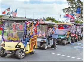Red, white and blue golf cart parade is July 3 Red, white and blue golf cart parade is July 3