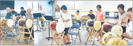 Traditional Korean dance and drum class is held weekly
