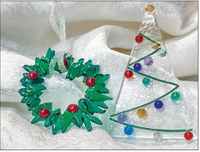 Fused Glass Holiday Ornament Class Fused Glass Holiday Ornament Class